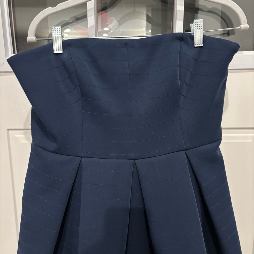 Halston Strapless Dress Navy - Picture 4 of 12